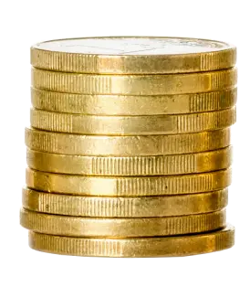 A stack of coins.